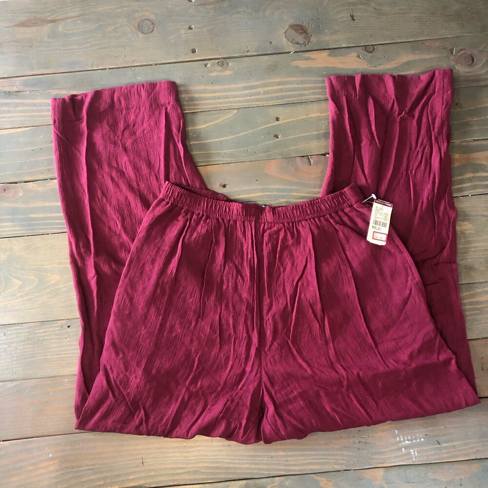 Lizsport vintage cranberry dress casual pants women's size small NEW 90s